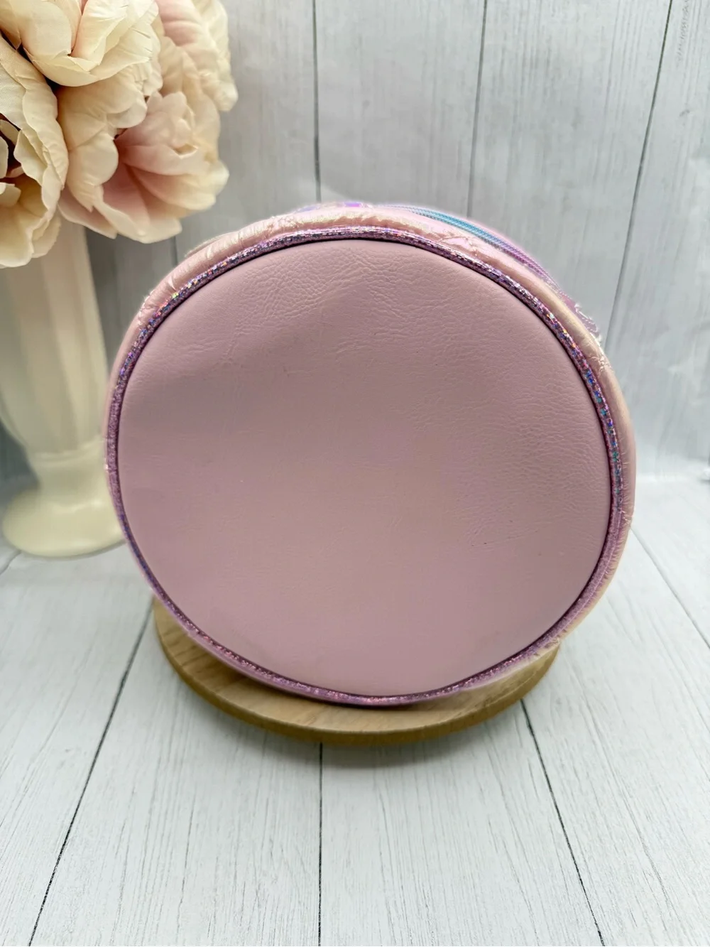 Pink iridescent 'Stuff' Quilted Cosmetic Case - Women's Travel Bag